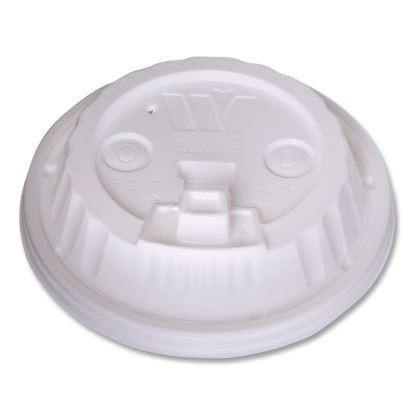 Plastic Lids for Foam Cups and Bowls, Dome, Fits 12 oz to 24 oz Hot Cups, White, 1,000/Carton1