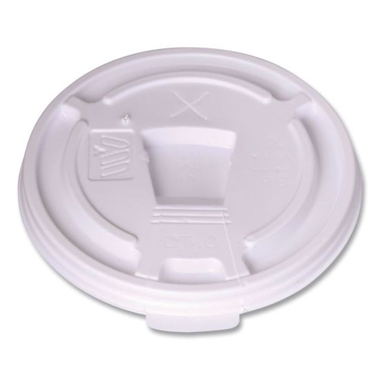 Plastic Lids for Foam Cups and Bowls, Drink-Thru, Fits 10 oz Hot Cups, White, 1,000/Carton1