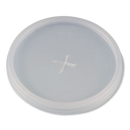 Plastic Lids for Foam Cups and Bowls, Slotted, Fits 8 oz to 10 oz Hot Cup, Translucent, 1,000/Carton1