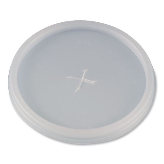 Plastic Lids for Foam Cups and Bowls, Slotted, Fits 8 oz to 10 oz Hot Cup, Translucent, 1,000/Carton1