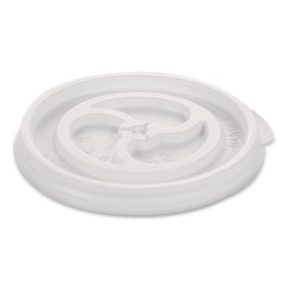 Plastic Lids for Foam Cups and Bowls, Slotted, Fits 8 oz to 10 oz Hot Cup, White, 1,000/Carton1
