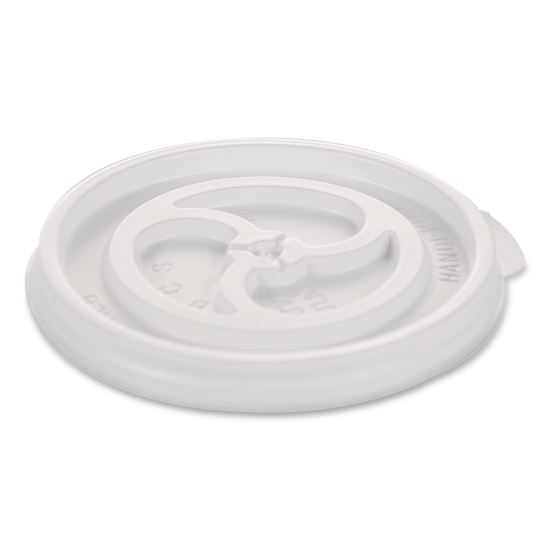 Plastic Lids for Foam Cups and Bowls, Slotted, Fits 8 oz to 10 oz Hot Cup, White, 1,000/Carton1