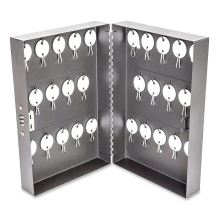 Combination Lockable Key Cabinet, 28-Key, 7.75 w x 3.25 d x 11.5 h, Metal, Gray1