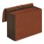 Heavy-Duty Expanding Wallet with Flap and Cord Closure, 7" Expansion, 1 Pocket, Letter Size, Redrope1