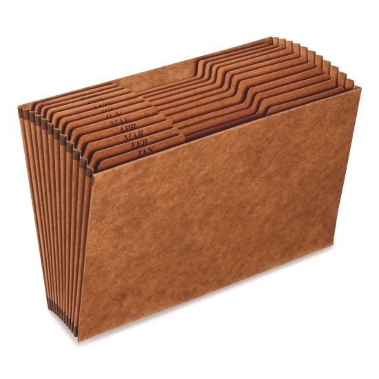 Heavy-Duty Expanding File, 12 Sections, 1/3-Cut Tabs, Legal Size, Redrope1