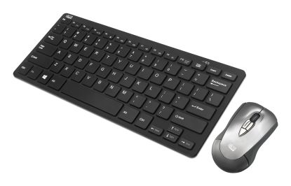 Adesso WKB-5100CB keyboard Mouse included Home/Office RF Wireless QWERTY US English Black, Silver1