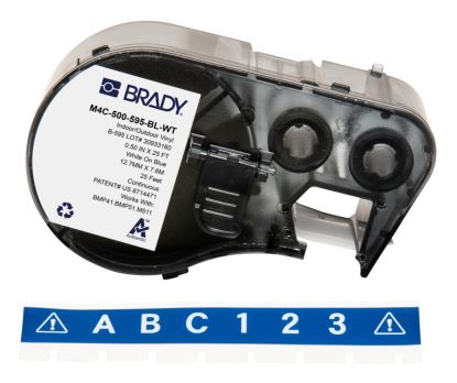 Brady M4C-500-595-BL-WT printer label Blue, White Self-adhesive printer label1
