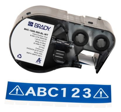 Brady M4C-1000-595-BL-WT printer label Blue, White Self-adhesive printer label1