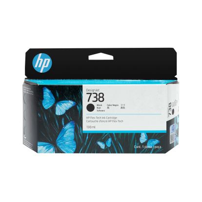 HP 738 130-ml Black DesignJet Ink Cartridge1