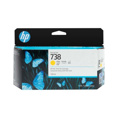 HP 738 130-ml Yellow DesignJet Ink Cartridge1