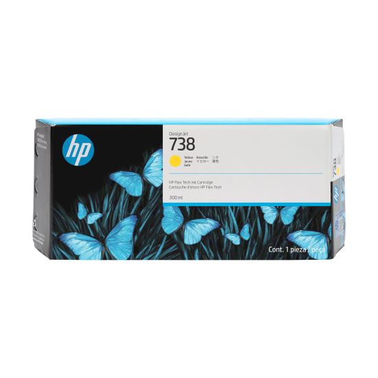HP 738 300-ml Yellow DesignJet Ink Cartridge1
