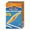 Wite-Out Brand Exact Liner Correction Tape, Non-Refillable, 0.2" x 19.8 ft, White Tape, Translucent Orange Dispenser, 10/Box1