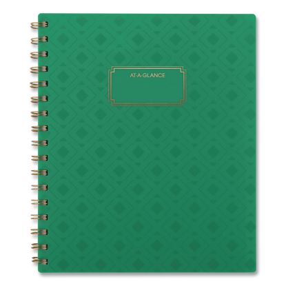 Badge Geo Weekly/Monthly Planner, 8.75 x 7, Green Cover, 13-Month: Jan 2026 to Jan 20271