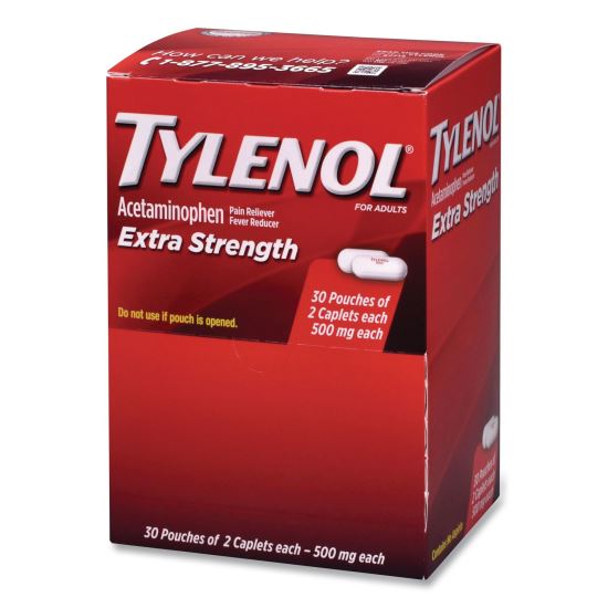 Extra Strength Caplets, Two-Pack, 30/Box1