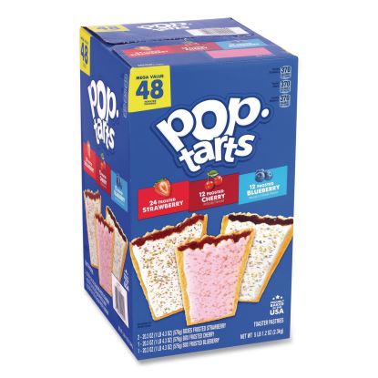 Frosted Pop Tarts Variety Pack, Assorted Flavors, 5 lb 1.2 oz Box, 48 Pastries/Carton1