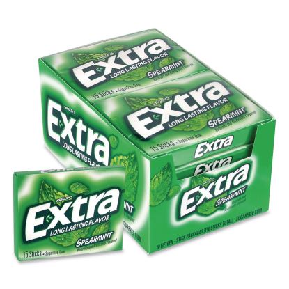 Extra Spearmint Sugar-Free Gum, Spearmint, 15 Sticks/Pack, 10 Packs/Carton1