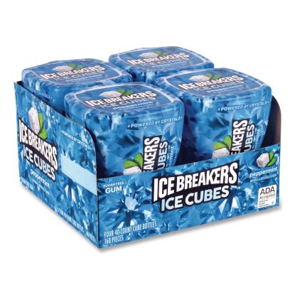 Ice Cubes Peppermint Sugar-Free Gum, Peppermint, 40 Cubes/Bottle, 4 Bottles/Carton1