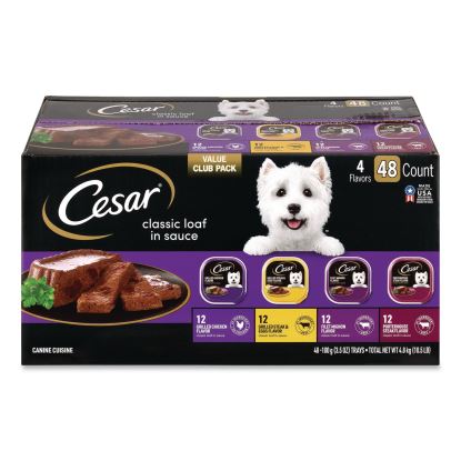 Classic Wet Dog Food Variety, Assorted Flavors, 3.5 oz Tray, 48/Carton1