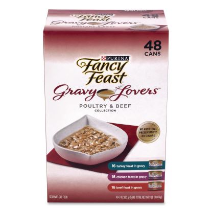 Gravy Lovers Poultry and Beef Variety Pack, Assorted Flavors, 3 oz Can, 48/Carton1