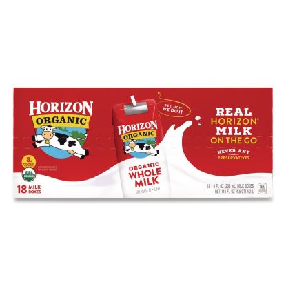 Shelf-Stable Whole Milk Boxes, 8 oz Box, 18/Carton1