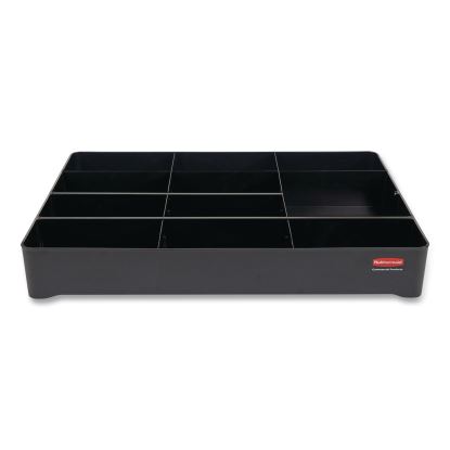 Amenity Organizer for all Rubbermaid Commercial Full Size and Compact Housekeeping Carts, 11 Sections, 18.75 x 3.62, Black1