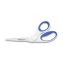 Non-Stick Titanium Bonded Scissors, 8" Long, 3.25" Cut Length, Crane-Style White/Blue Handle1