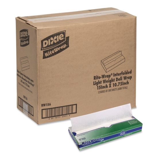Dry Wax Light Weight Deli Paper, 15.12 x 10.75, 500/Pack, 12 Packs/Carton1