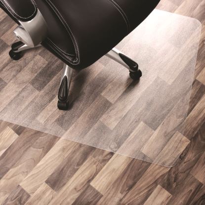 Cleartex Unomat Anti-Slip Polycarbonate Chair Mat for Flat Pile Carpeted and Hard Floors, Rectangular, 60" x 48", Clear1