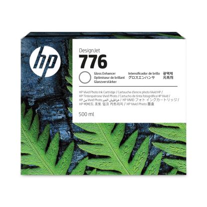 HP 776 (1XB06ACT) Gloss Enhancer Original DesignJet Ink Cartridge, 12/Carton1