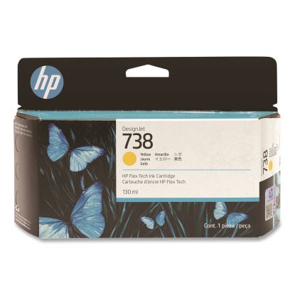 HP 738 (498N7ACT) Yellow Original DesignJet Ink Cartridge, 20/Carton1