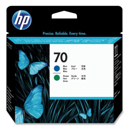 HP 70 (C9408ACT) Blue/Green Printhead, 24/Carton1