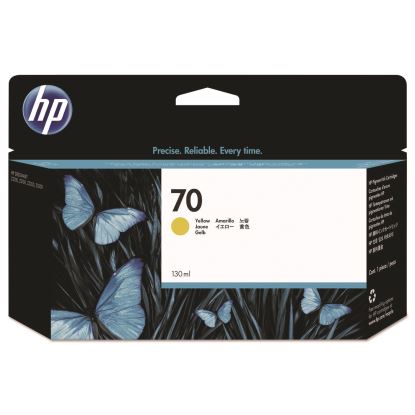 HP 70 (C9454ACT) Yellow Original DesignJet Ink Cartridge, 20/Carton1