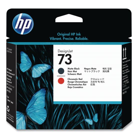 HP 73 (CD949ACT) Chromatic Red/Matte Black Printhead, 24/Carton1