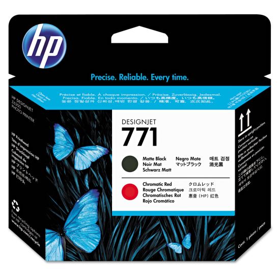 HP 771 (CE017ACT) Chromatic Red/Matte Black Printhead, 24/Carton1