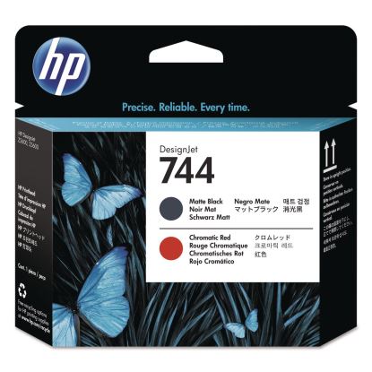 HP 744 (F9J88ACT) Chromatic Red/Matte Black Printhead, 24/Carton1