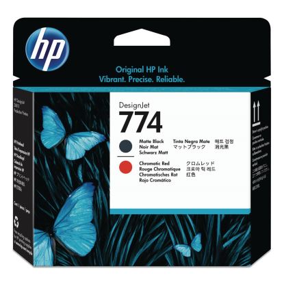 HP 774 (P2V97ACT) Chromatic Red/Matte Black Printhead, 24/Carton1