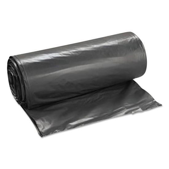 Low-Density Commercial Can Liners, 45 gal, 1.15 mil, 40" x 46", Black, Interleaved Roll, 30 Bags/Roll, 4 Rolls/Carton1