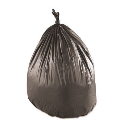 Low-Density Commercial Can Liners, 33 gal, 0.9 mil, 33" x 39", Black, Interleaved Roll, 25 Bags/Roll, 6 Rolls/Carton1