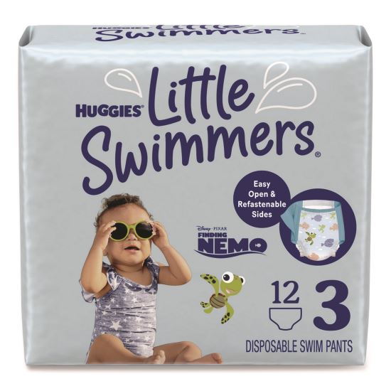 Little Swimmers, Size 3, 16 lbs to 26 lbs, 12/Pack, 8 Packs/Carton1