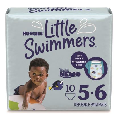 Little Swimmers, Size 5-6, Baby Weight 32 lbs and Up, Blue, 10/Pack, 8 Packs/Carton1