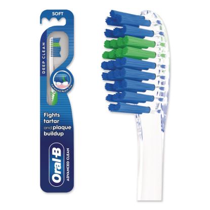 Advanced Clean Soft Bristle Toothbrush, Randomly Assorted Colors, 72/Carton1