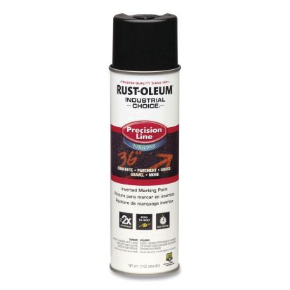 Industrial Choice M1800 System Water-Based Precision Line Marking Paint, Gloss Black, 17 oz Aerosol Can, 12/Carton1