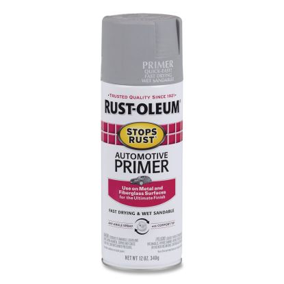 Stops Rust Auto Primer, Flat Gray, 12 oz Aerosol Can, 6/Carton1