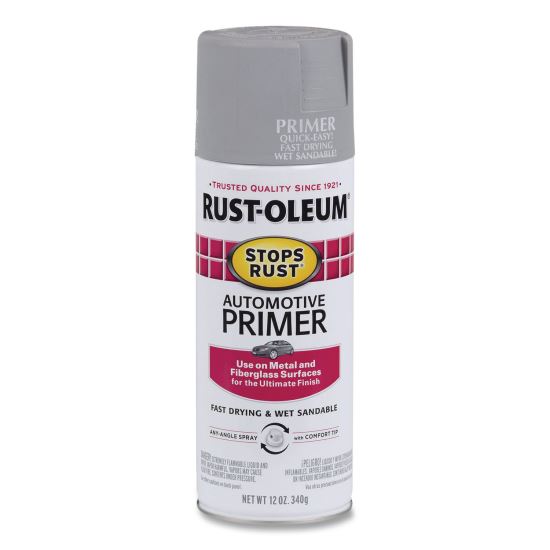 Stops Rust Auto Primer, Flat Gray, 12 oz Aerosol Can, 6/Carton1