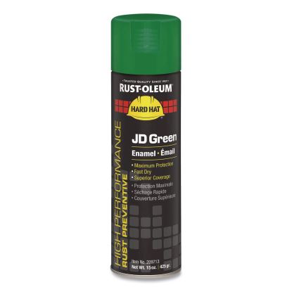 Hard Hat High Performance V2100 System Rust Preventive Enamel Spray Paint, Gloss John Deere Green,15 oz Aerosol Can, 6/Carton1