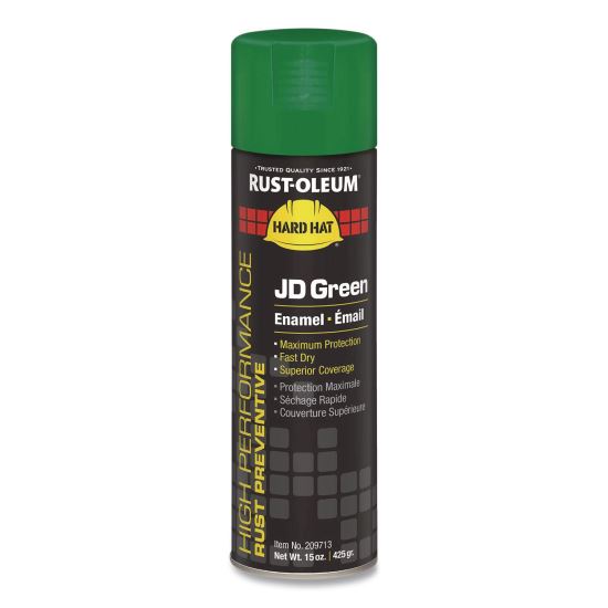 Hard Hat High Performance V2100 System Rust Preventive Enamel Spray Paint, Gloss John Deere Green,15 oz Aerosol Can, 6/Carton1