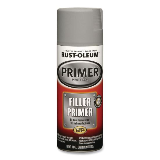 Automotive High Heat Enamel Spray Paint, Flat Gray Filler Primer, 11 oz Aerosol Can, 6/Carton1