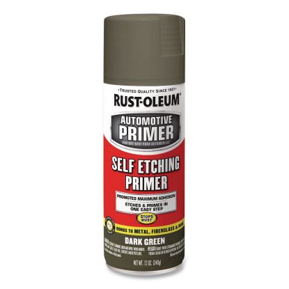 Self Etching Primer, Flat Dark Green, 12 oz Aerosol Can, 6/Carton1