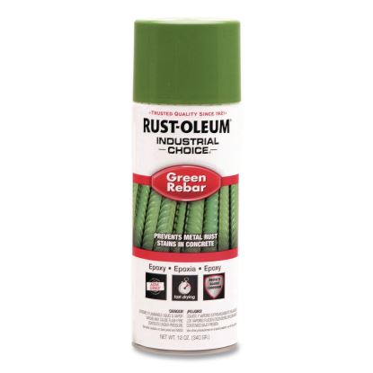 Industrial Choice RB1600 System Epoxy Spray, Gloss Green Rebar, 12 oz Aerosol Can, 6/Carton1