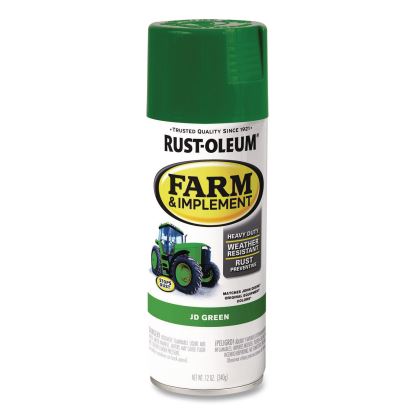 Specialty Farm and Implement Spray Paint, Gloss John Deere Green, 12 oz Aerosol Can, 6/Carton1